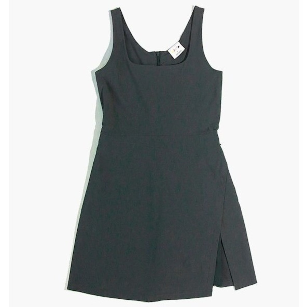 Alder Apparel Get Dirty Dress Small‎ Dark Green Square Neck Athletic Mini Dress